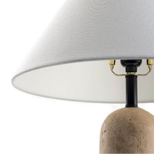   Empire Shade Travertine Table Lamp | Oroa.com