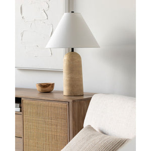   Empire Shade Travertine Table Lamp | Oroa.com