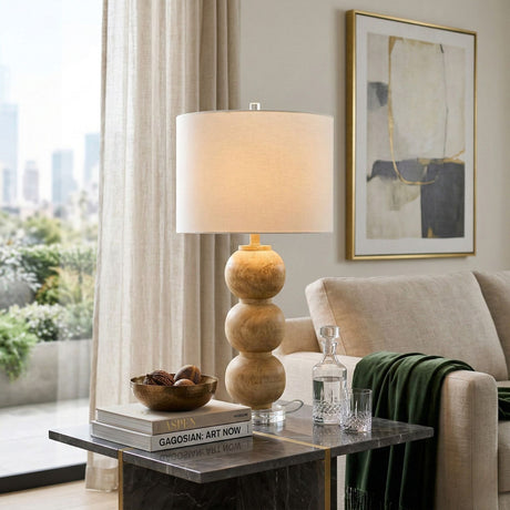   Modern European furniture - Beige Sphere Base Table Lamp - www.oroa.com | Oroa.com