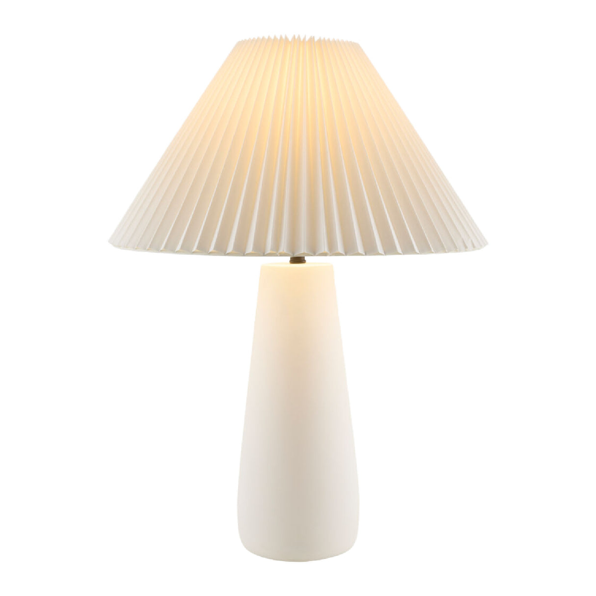   Pleated White Cotton Table Lamp | Oroa.com
