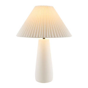   Pleated White Cotton Table Lamp | Oroa.com
