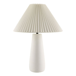   Pleated White Cotton Table Lamp | Oroa.com