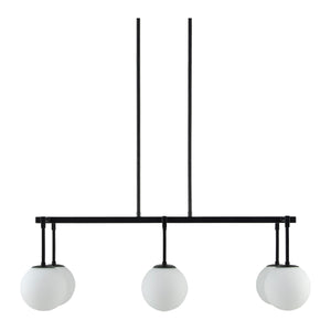   White Sphere 6-Light Linear Chandelier | Oroa.com