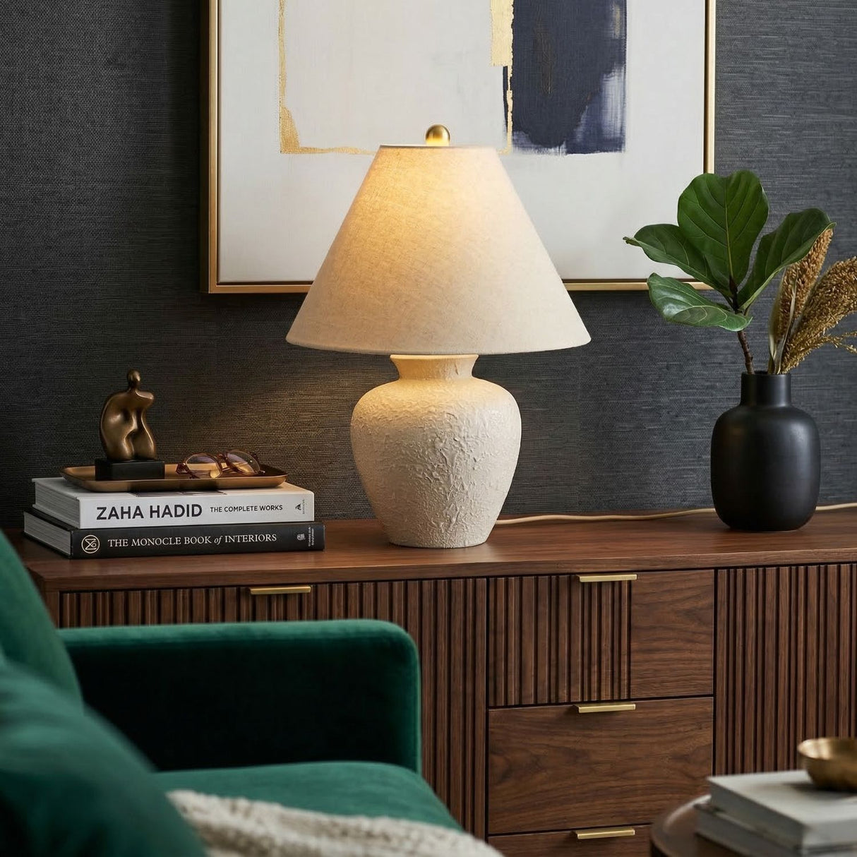   Textured Ceramic Accent Table Lamp | Oroa.com