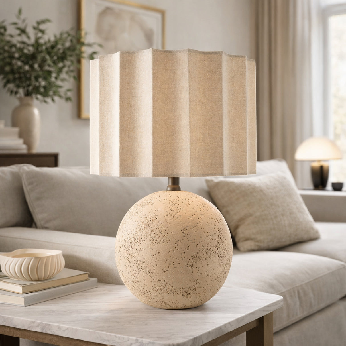   Taupe Jute Accent Table Lamp | Oroa.com
