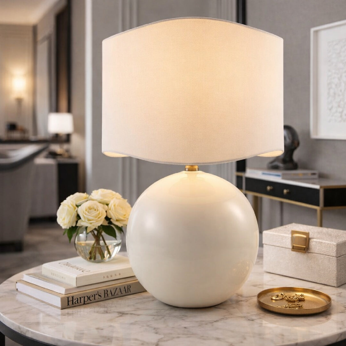   Wavy Jute Table Lamp | Oroa.com