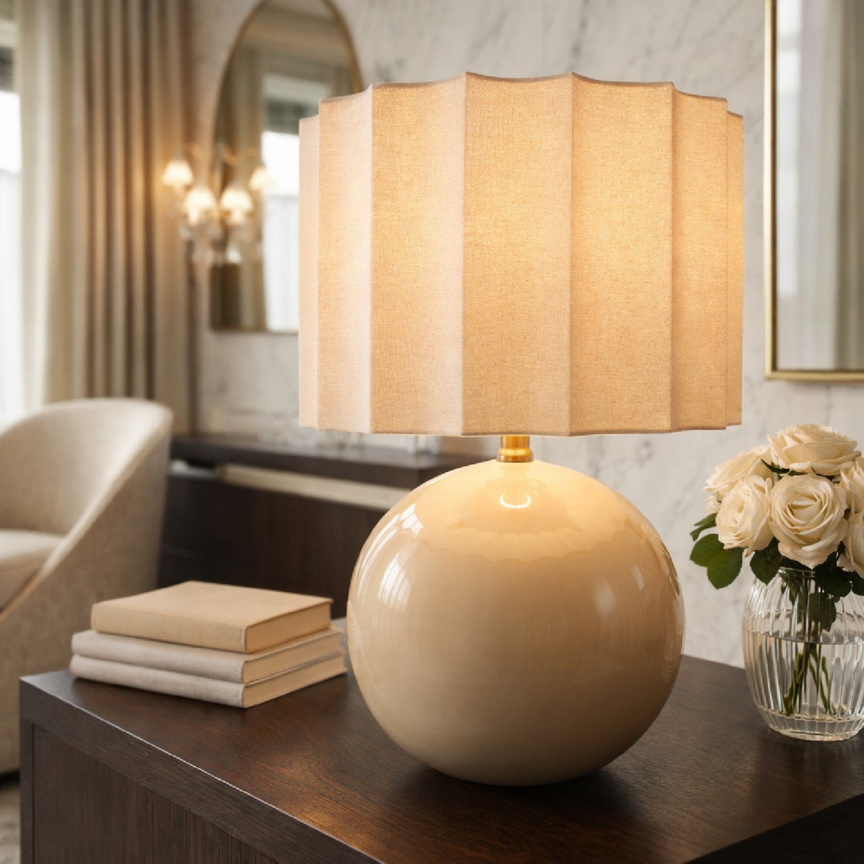   Wavy Jute Table Lamp | Oroa.com