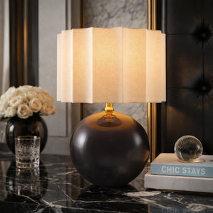   Wavy Jute Table Lamp | Oroa.com