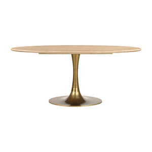   Modern European furniture - Oval Gold Base Dining Table - www.oroa.com | Oroa.com