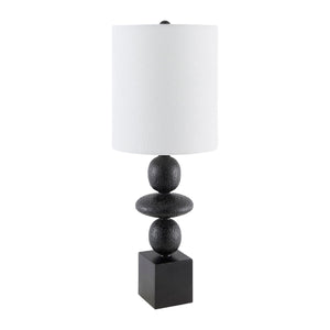   Modern European furniture - Geometric Stacked Linen Table Lamp - www.oroa.com | Oroa.com