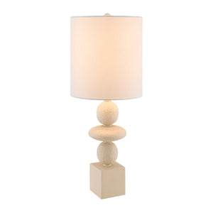   Modern European furniture - Geometric Stacked Linen Table Lamp - www.oroa.com | Oroa.com