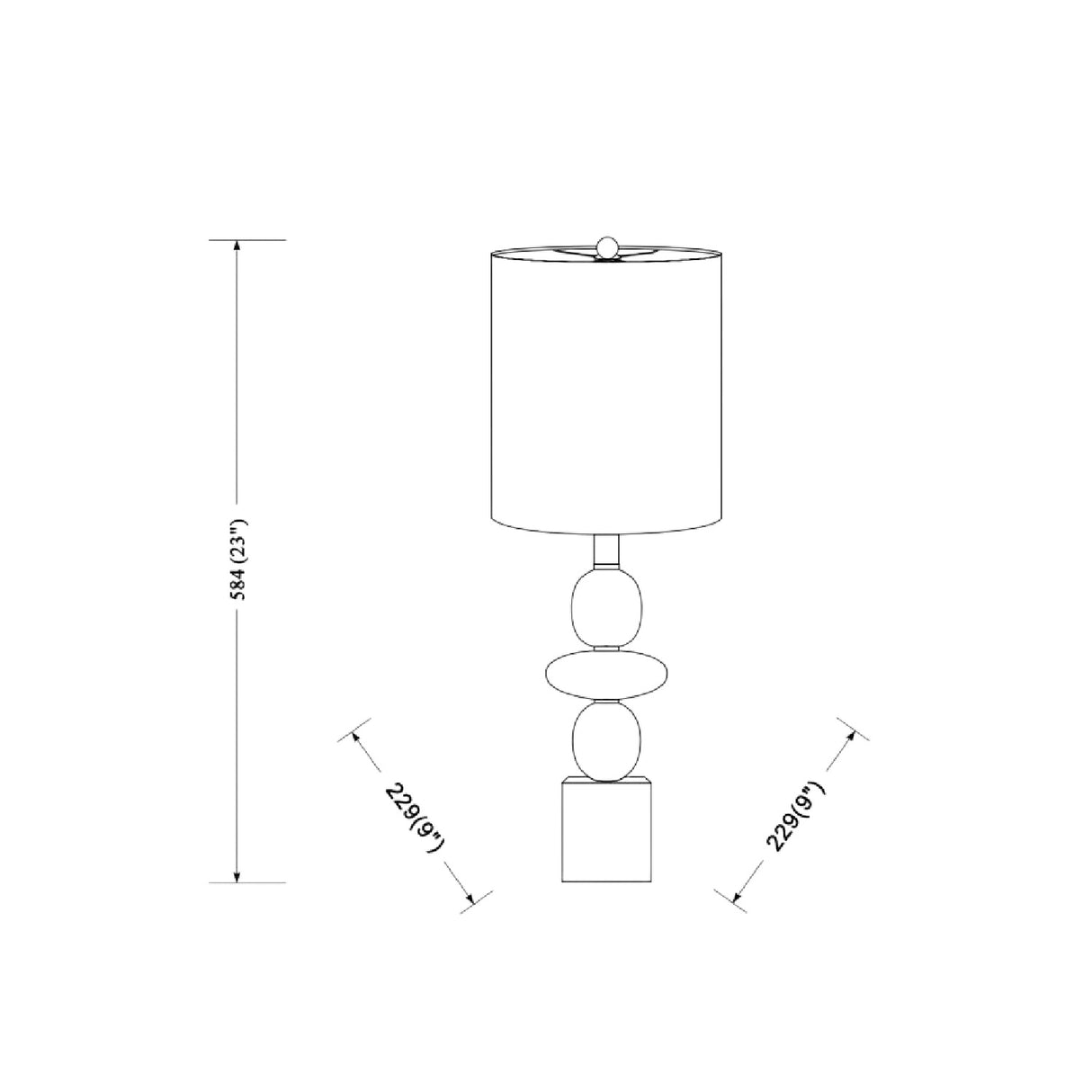   Modern European furniture - Geometric Stacked Linen Table Lamp - www.oroa.com | Oroa.com