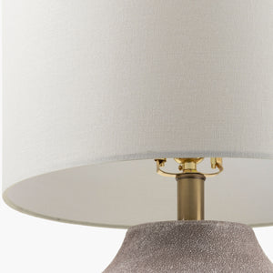   Modern European furniture - Beige Drum Linen Table Lamp S - www.oroa.com | Oroa.com