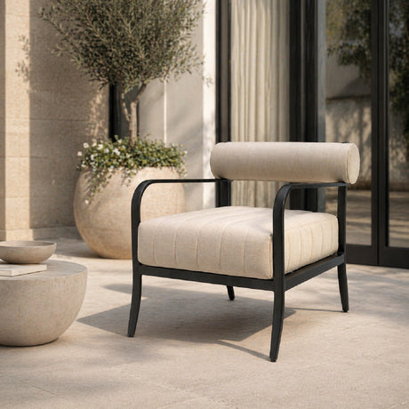  Black Aluminum Outdoor Accent Chair | Oroa.com