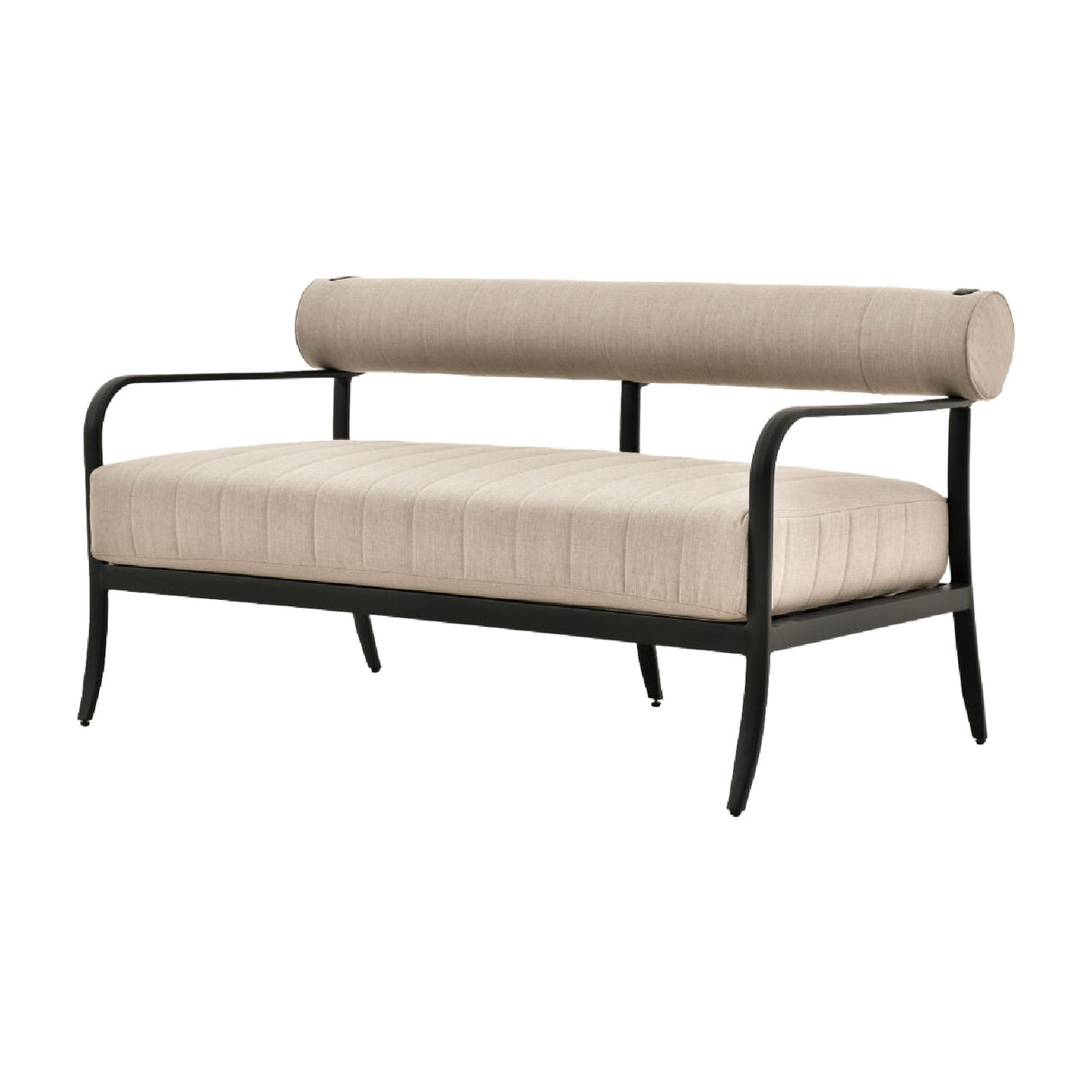   Modern European furniture - Black Aluminum Outdoor Loveseat - www.oroa.com | Oroa.com