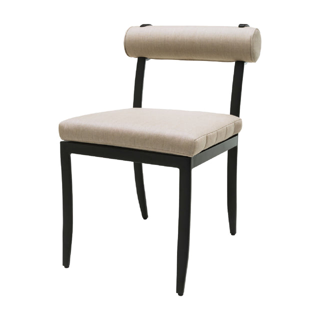 Modern European furniture - Black Aluminum Outdoor Dining Chairs (2) - www.oroa.com