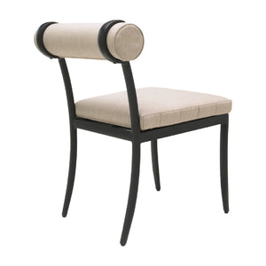   Modern European furniture - Black Aluminum Outdoor Dining Chairs (2) - www.oroa.com | Oroa.com