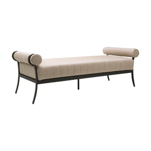   Black Aluminum Outdoor Bench | Oroa.com