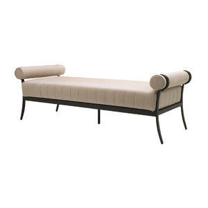   Black Aluminum Outdoor Bench | Oroa.com