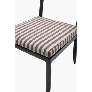   Modern European furniture - Black Aluminum Outdoor Dining Chairs (2) - www.oroa.com | Oroa.com
