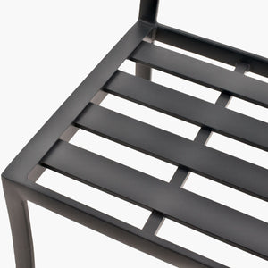   Modern European furniture - Black Aluminum Outdoor Dining Chairs (2) - www.oroa.com | Oroa.com