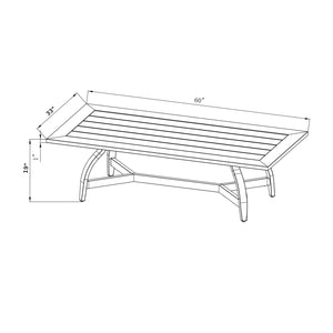   Modern European furniture - Black Aluminum Outdoor Coffee Table - www.oroa.com | Oroa.com