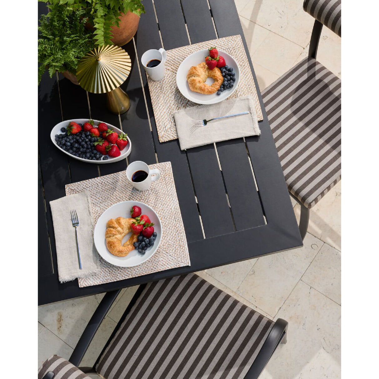   Modern European furniture - Black Aluminum Outdoor Dining Table - www.oroa.com | Oroa.com