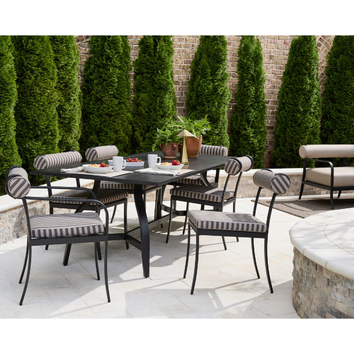   Modern European furniture - Black Aluminum Outdoor Dining Table - www.oroa.com | Oroa.com