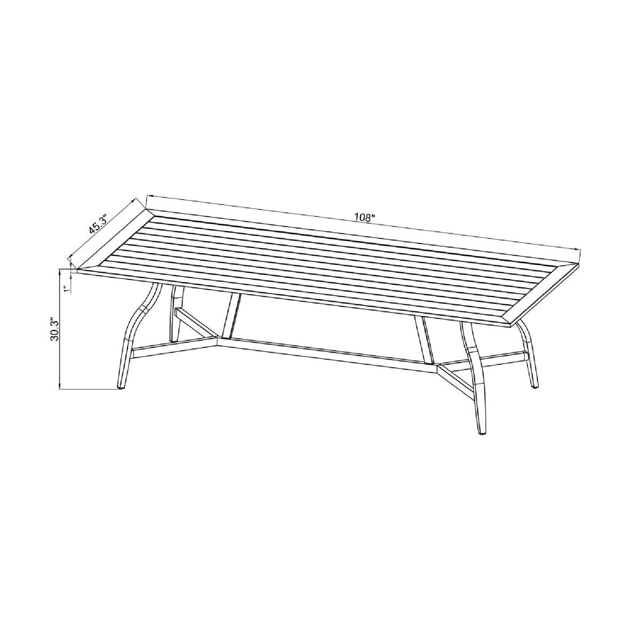   Modern European furniture - Black Aluminum Outdoor Dining Table - www.oroa.com | Oroa.com