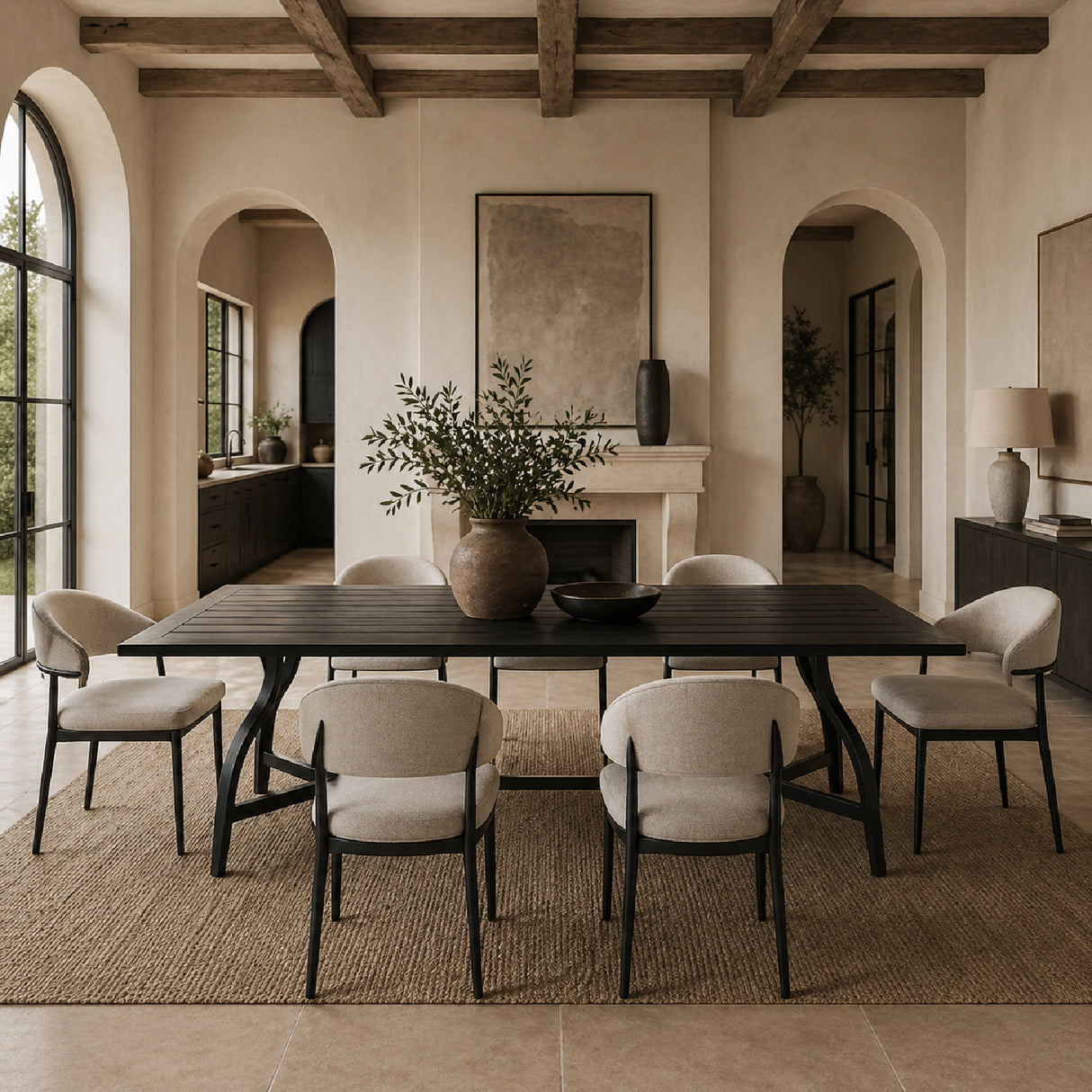   Modern European furniture - Black Aluminum Outdoor Dining Table - www.oroa.com | Oroa.com