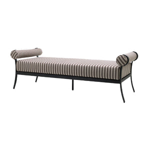   Black Aluminum Outdoor Bench | Oroa.com