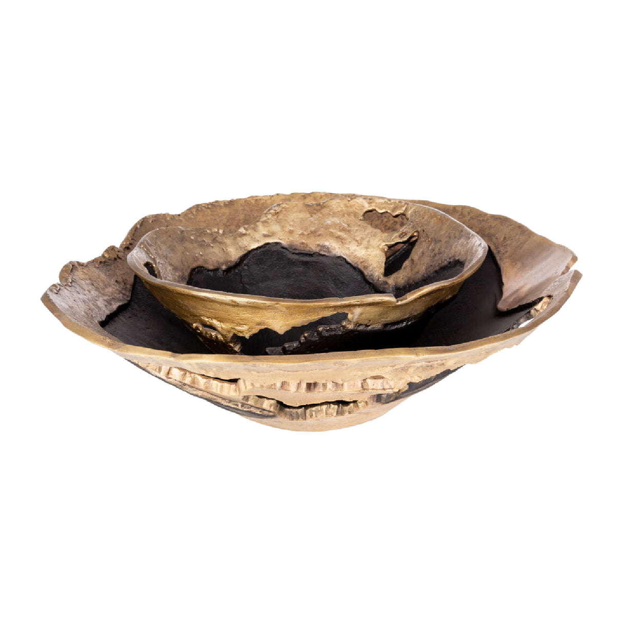   Antiqued Aluminum Decorative Bowls (2) | Oroa.com