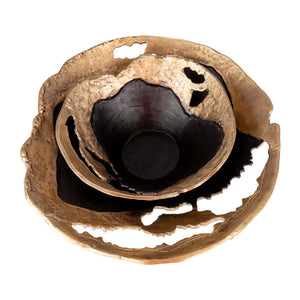   Antiqued Aluminum Decorative Bowls (2) | Oroa.com