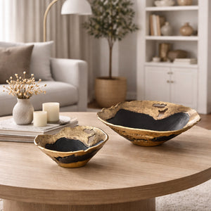   Antiqued Aluminum Decorative Bowls (2) | Oroa.com