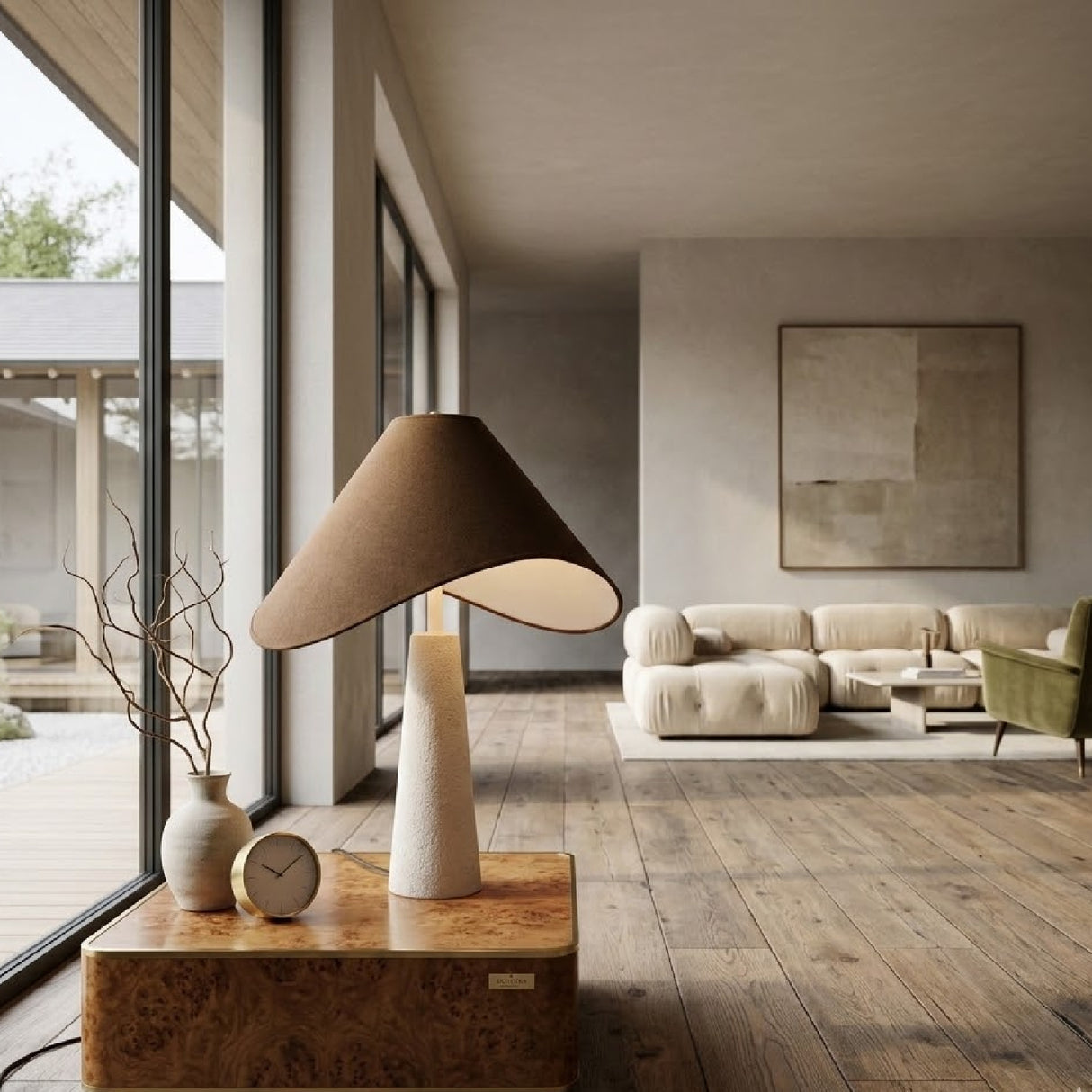   Tan Shade Accent Table Lamp | Oroa.com