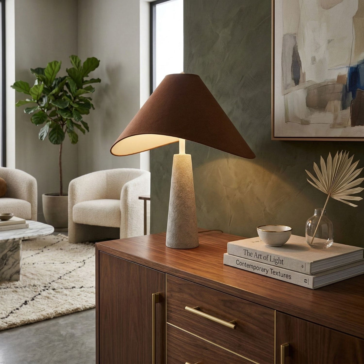   Cotton Shade Table Lamp | Oroa.com