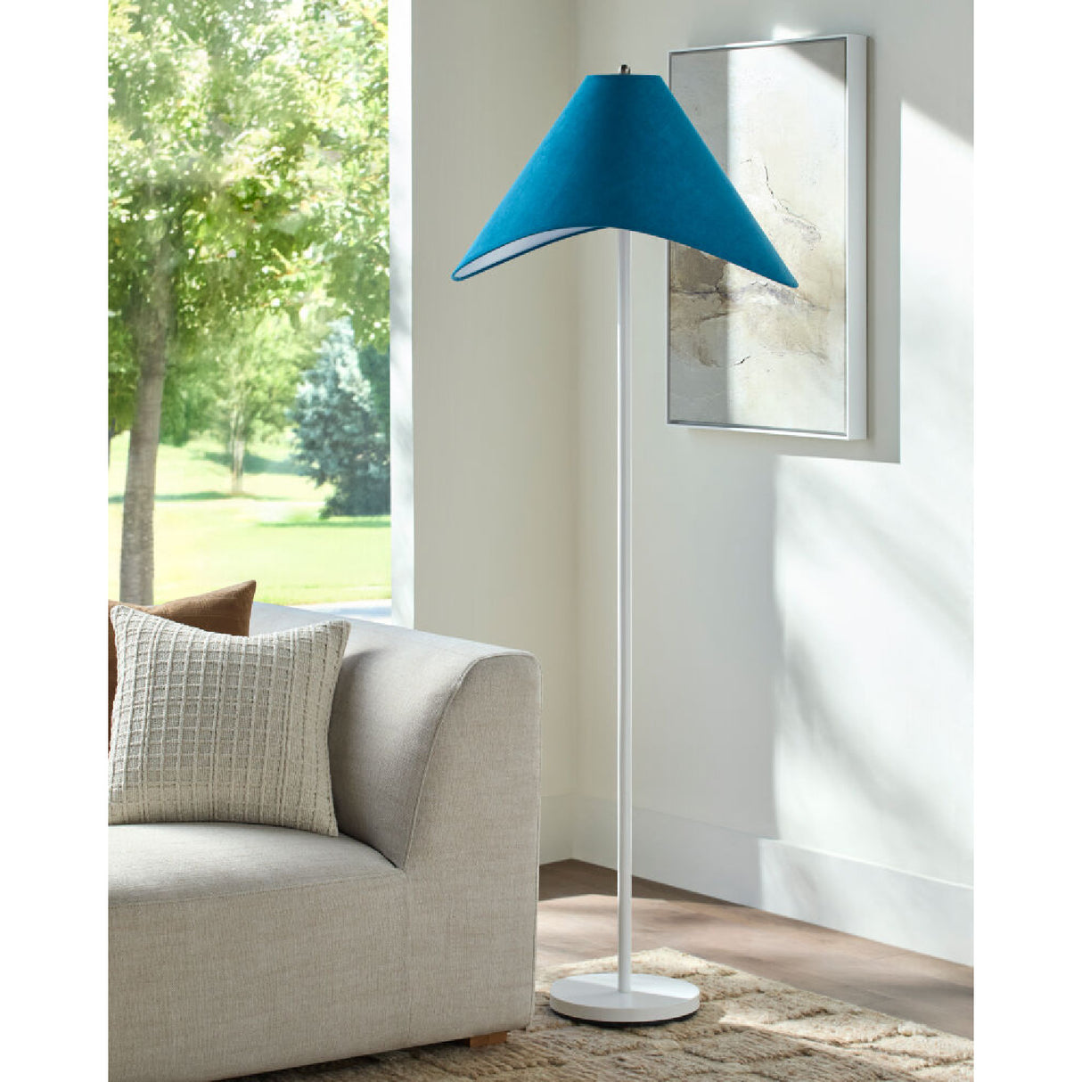   Cotton Shade Accent Floor Lamp | Oroa.com