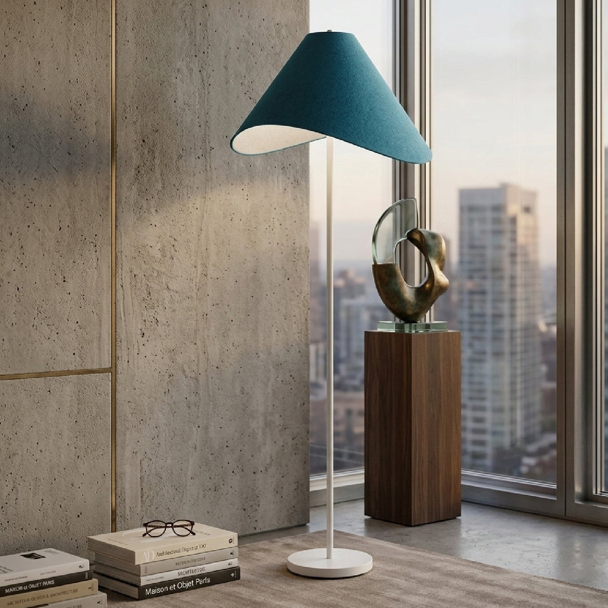   Cotton Shade Accent Floor Lamp | Oroa.com