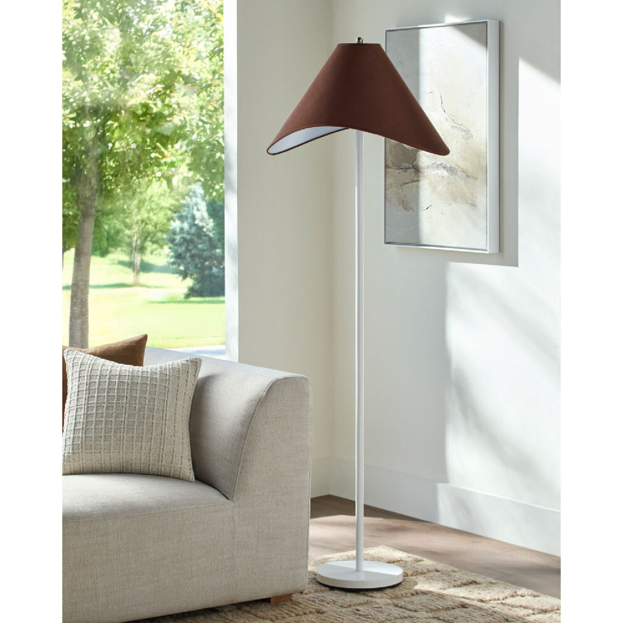   Cotton Shade Accent Floor Lamp | Oroa.com