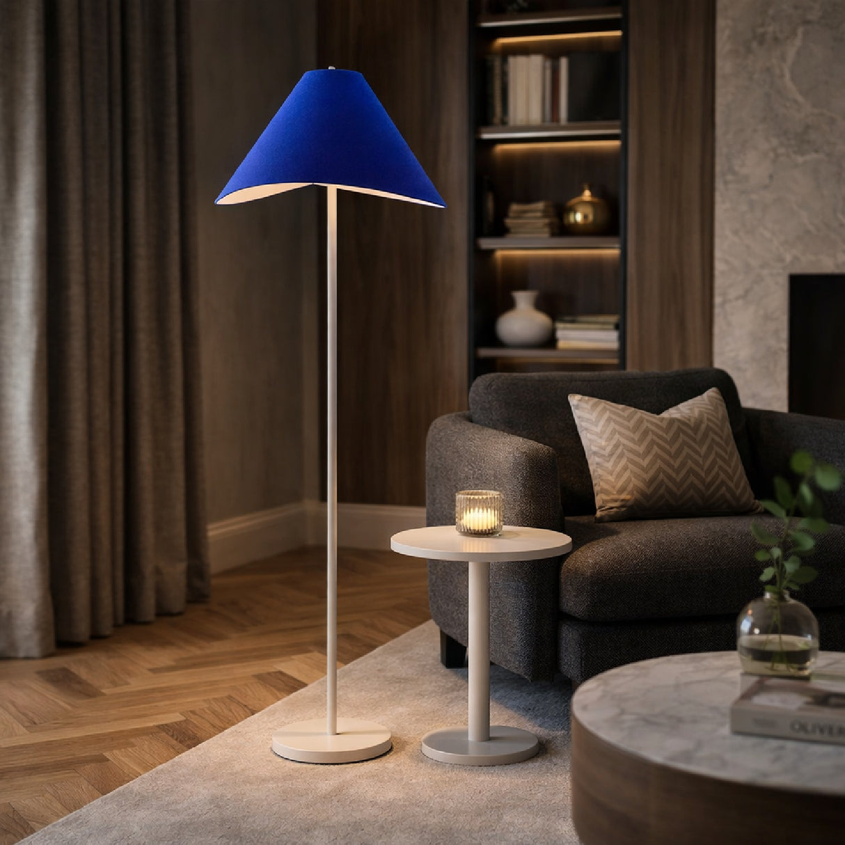   Cotton Shade Accent Floor Lamp | Oroa.com