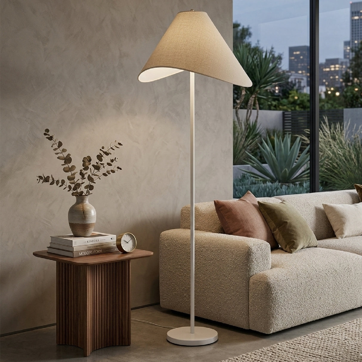   Cotton Shade Accent Floor Lamp | Oroa.com
