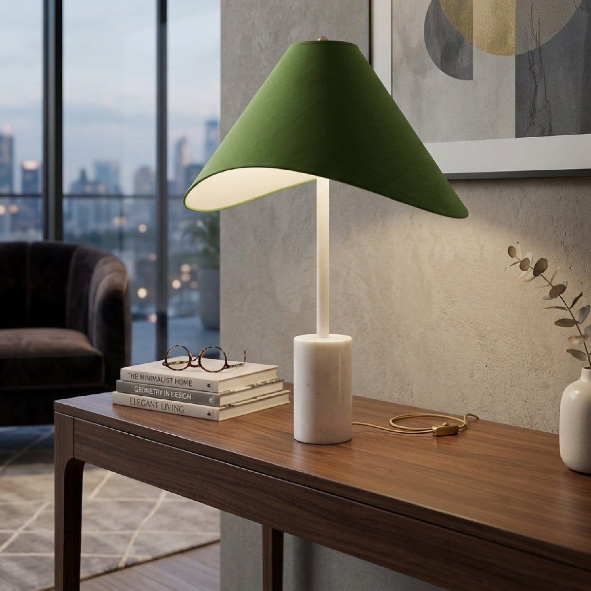   Marble Base Cotton Table Lamp | Oroa.com