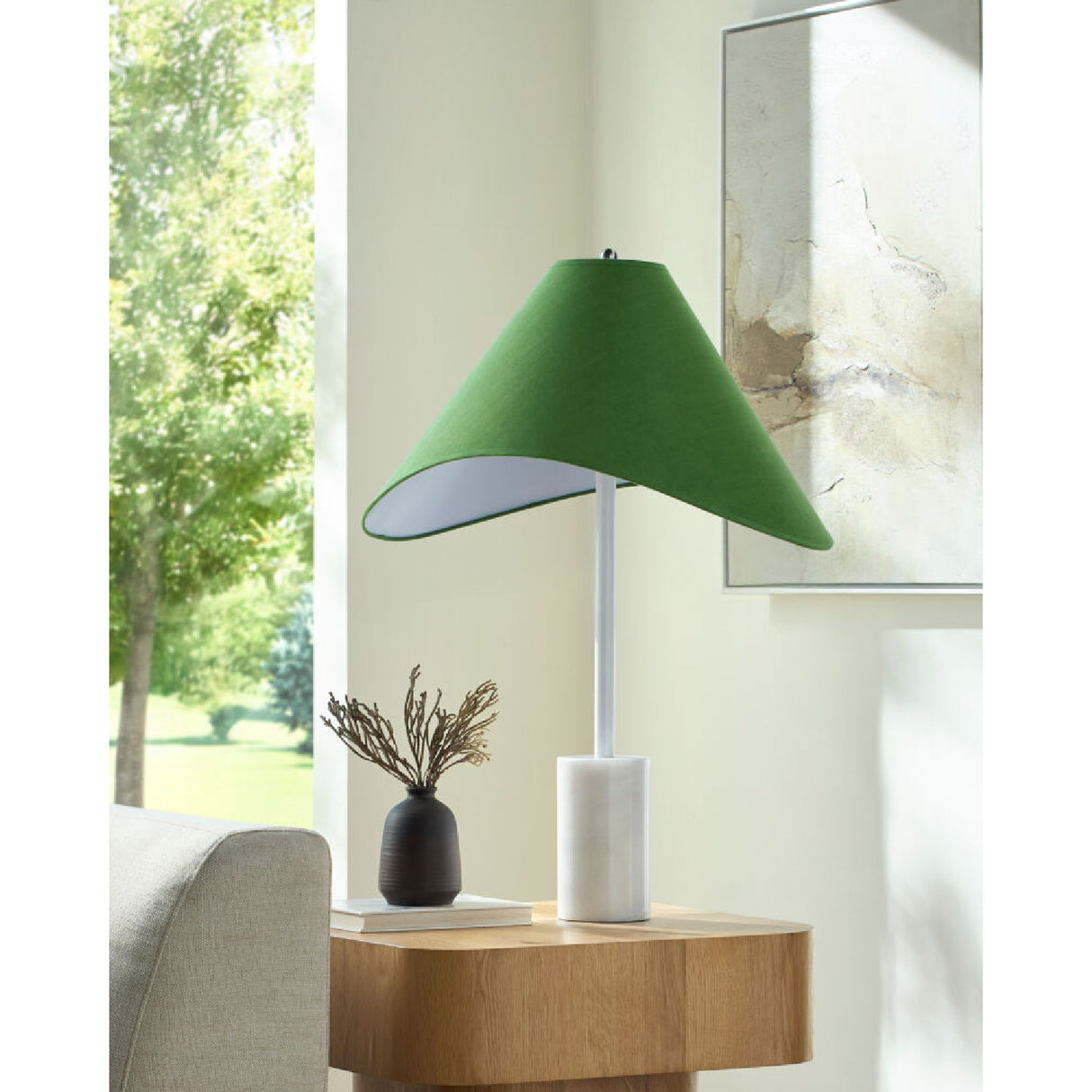  Marble Base Cotton Table Lamp | Oroa.com