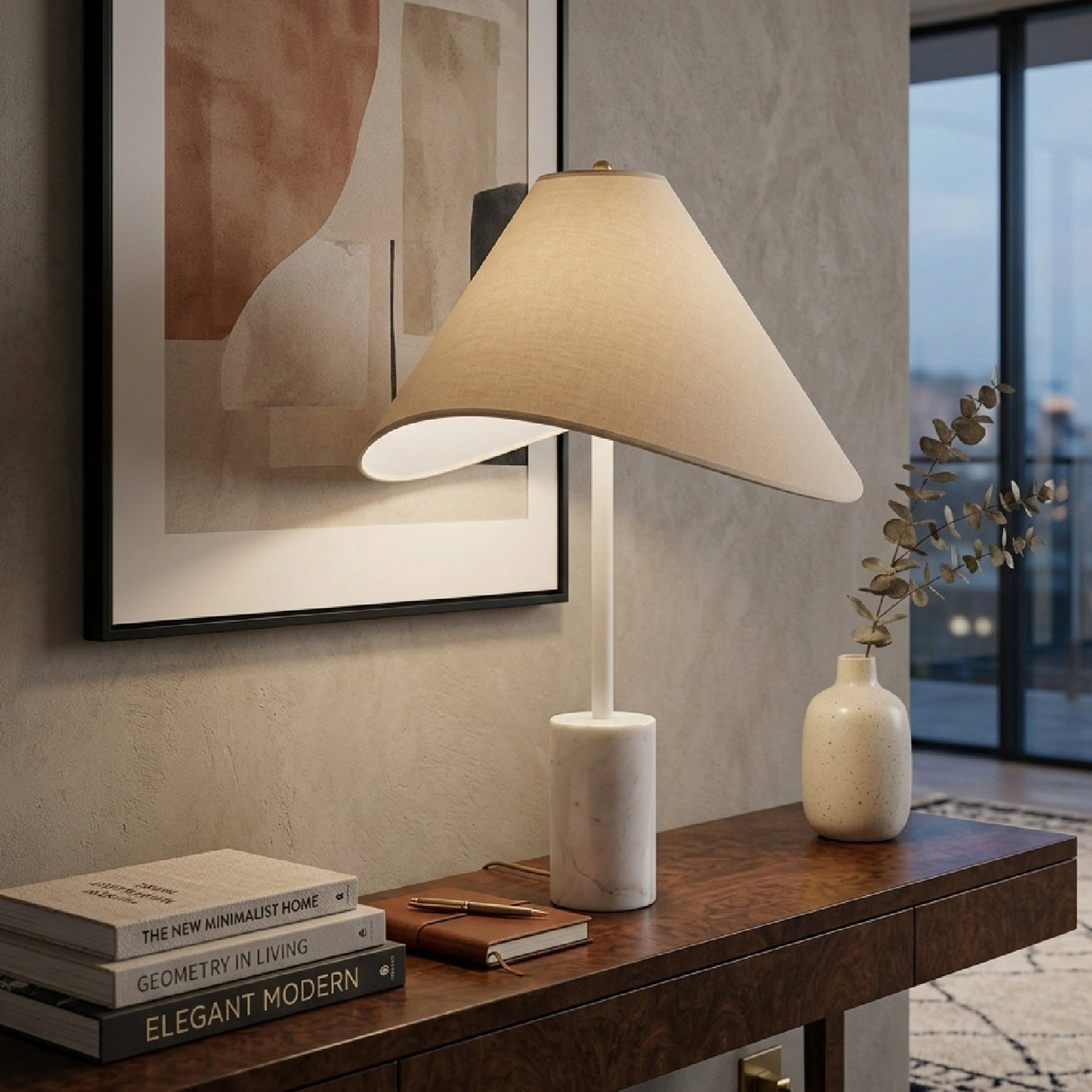   Marble Base Cotton Table Lamp | Oroa.com