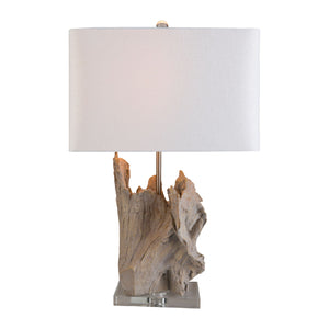   Organic Wooden-Look Table Lamp | Oroa.com