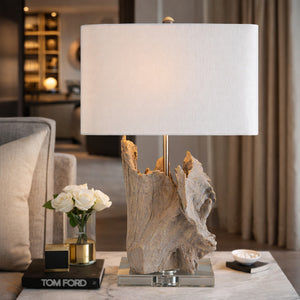   Organic Wooden-Look Table Lamp | Oroa.com