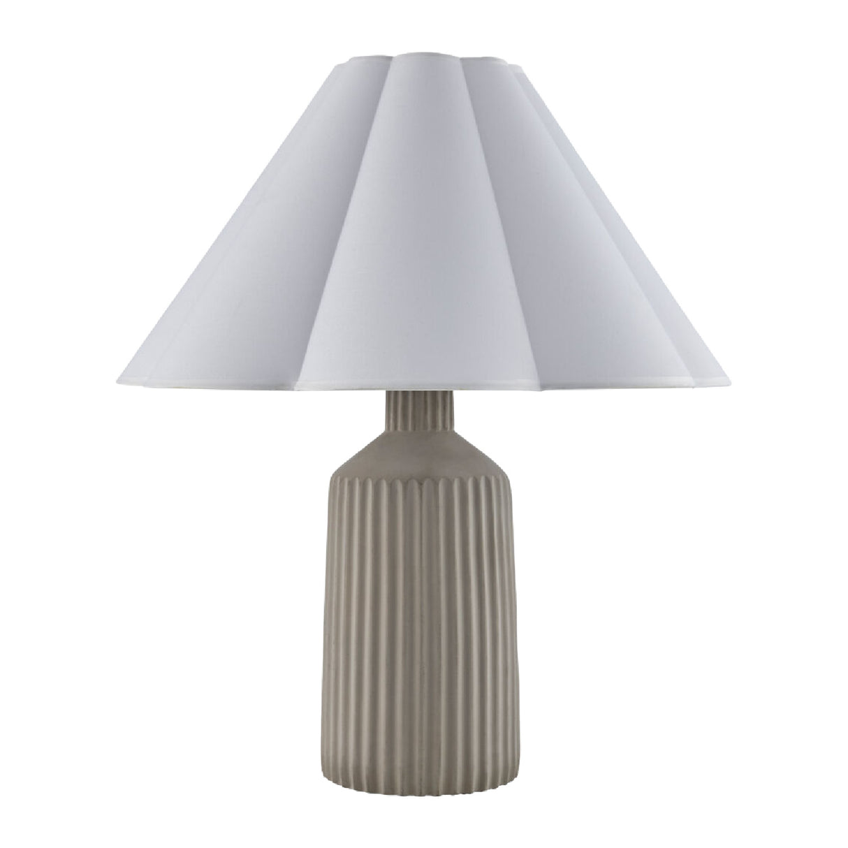   Gray Fluted Concrete Table Lamp | Oroa.com