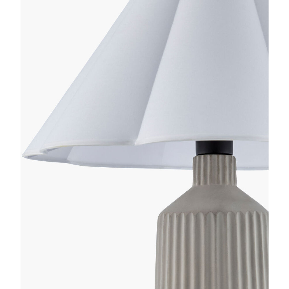   Gray Fluted Concrete Table Lamp | Oroa.com