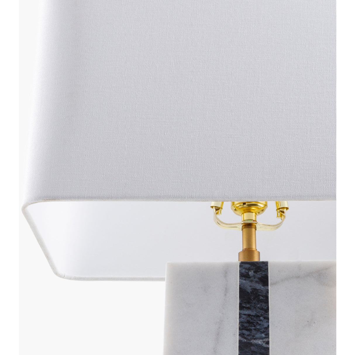   Marble White Linen Table Lamp | Oroa.com