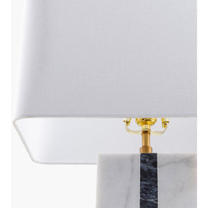   Marble White Linen Table Lamp | Oroa.com